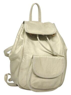 LOEWE Backpack Leather Gold Auth mr1333